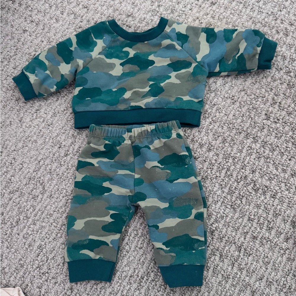 Newborn Camouflage Sweatshirt and Joggers Set
